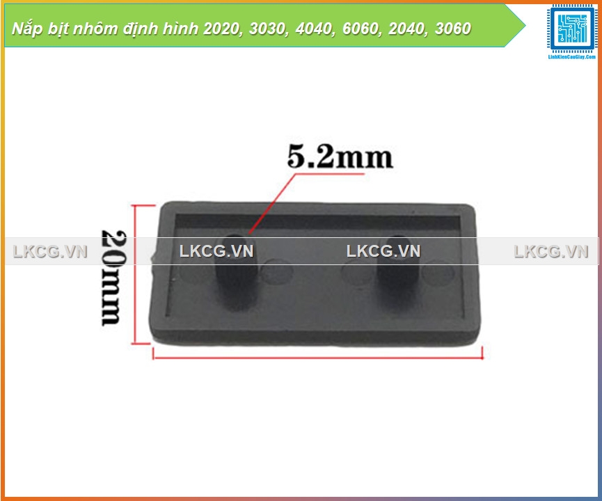 Nắp bịt nhôm định hình 2020, 3030, 4040, 6060, 2040, 3060