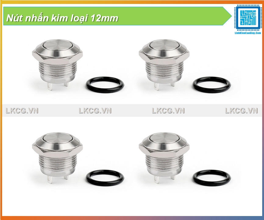 Nút nhấn kim loại 12mm