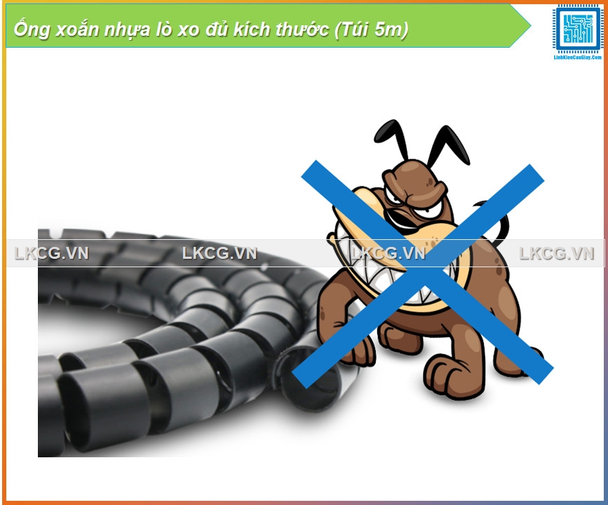 Ống xoắn nhựa lò xo đủ kích thước (Túi 5m)