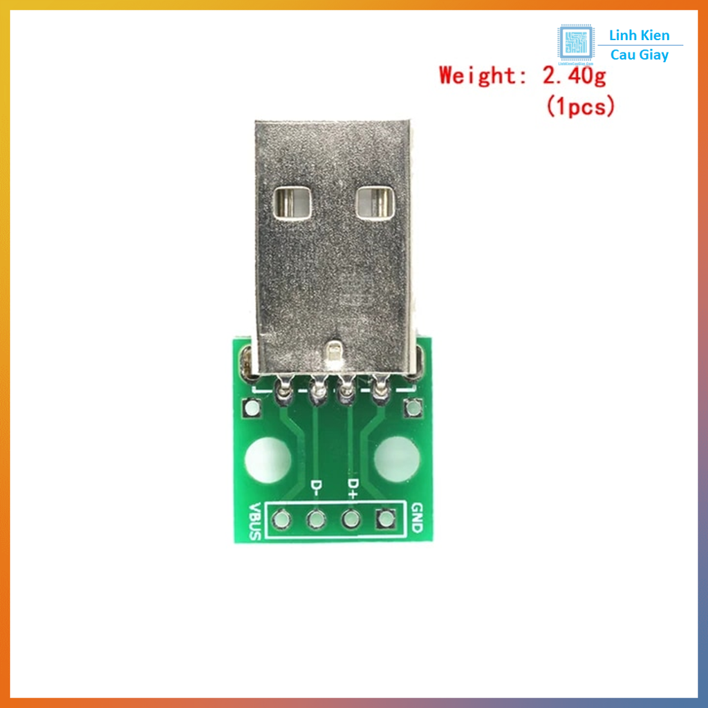 PCB chuyển đổi USB-A, USB-B, Micro USB, Mini USB, Type-C ra chân cắm 2.54mm