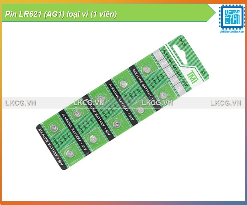 Pin LR621 (AG1) loại vỉ (1 viên)