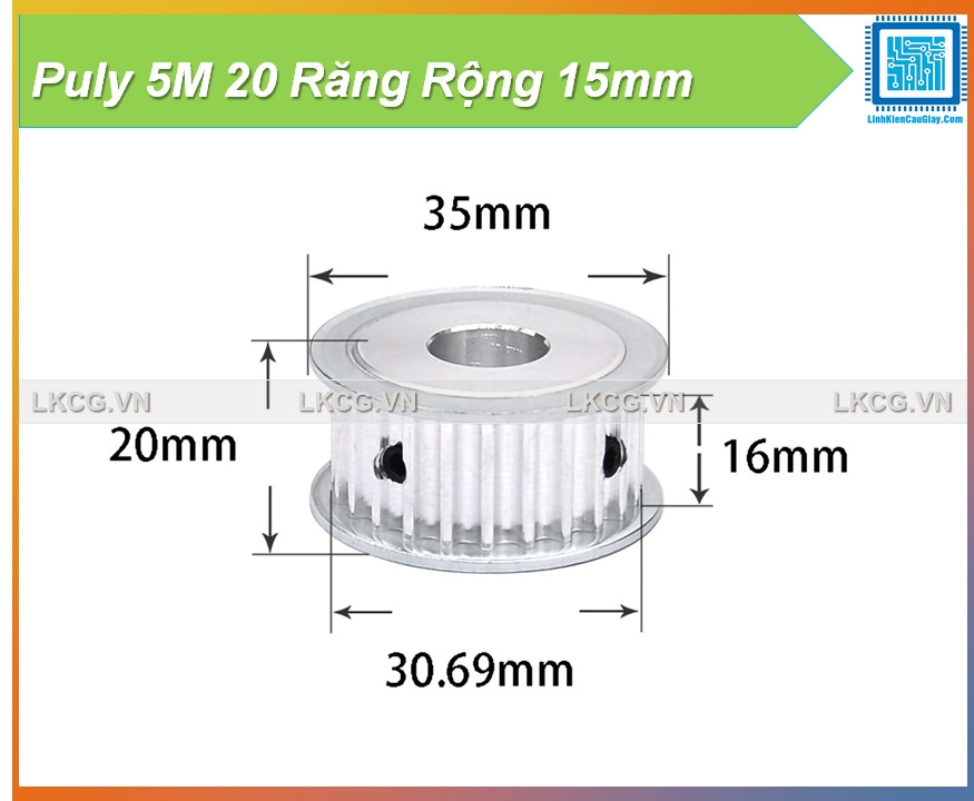 Puly 5M 20 Răng Rộng 15mm