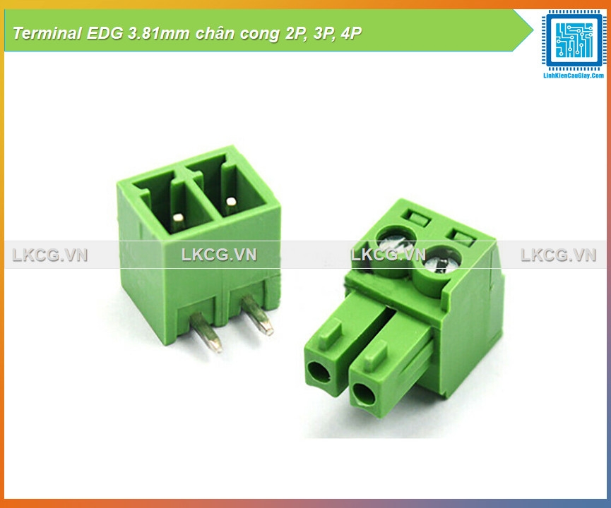 Connector Terminal EDG3.81mm (chân cong)