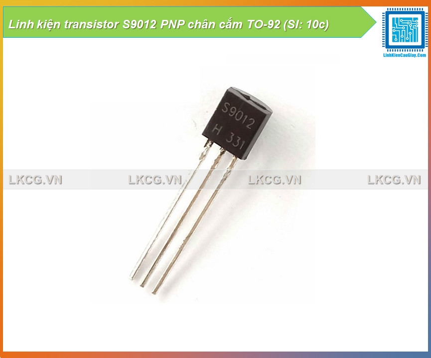 Linh kiện transistor S9012 PNP chân cắm TO-92 (Sl: 10c)