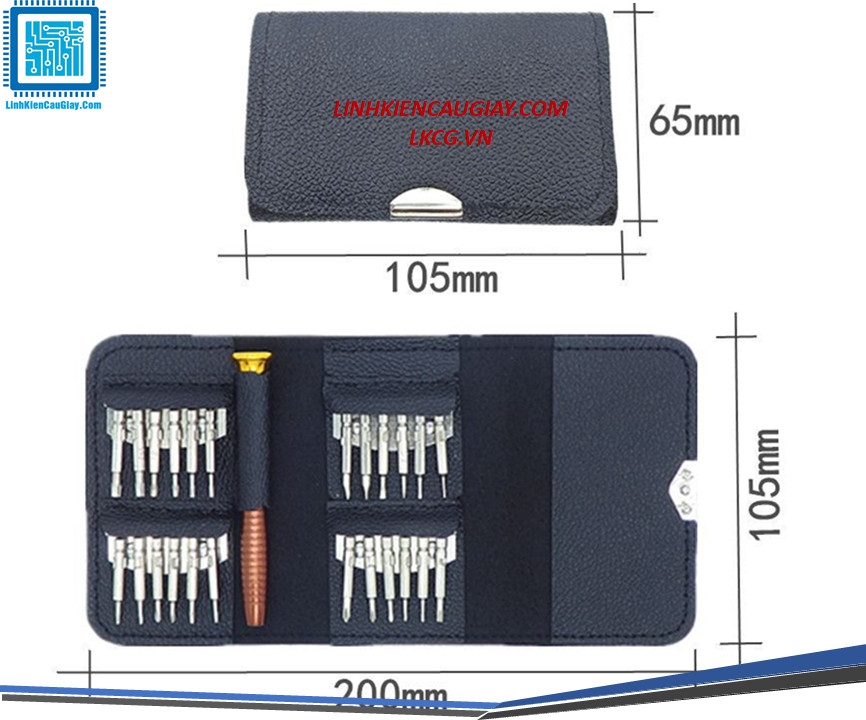 Bộ tua vít đa năng 25 chi tiết sửa chữa laptop, điện thoại, máy tính