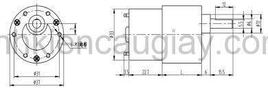 Động Cơ DC Giảm Tốc JGB37-520 24VDC