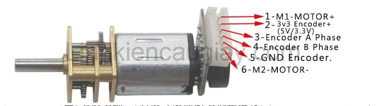 Động Cơ DC Giảm Tốc Servo GA12-N20 (12V/1000RPM)