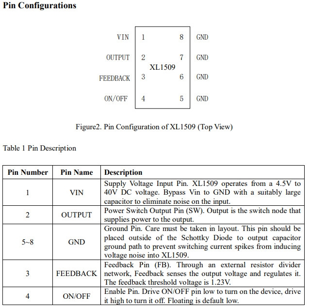 Linh kiện XL1509-ADJ SMD SOP8