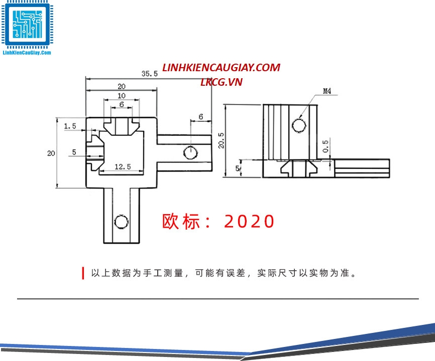 Ke 3 Góc Nhôm Định Hình 2020, 3030 (Màu đen)