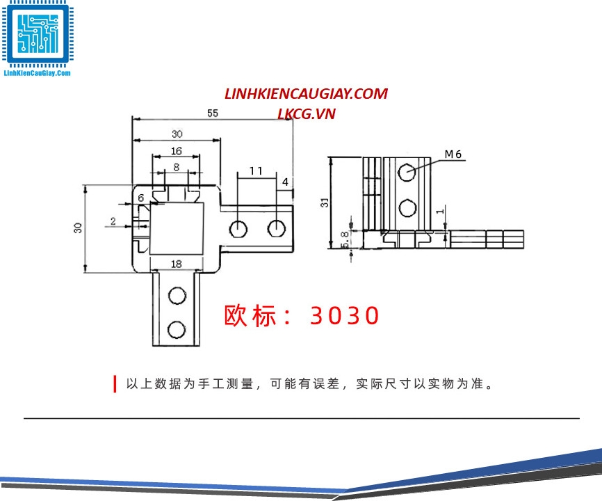 Ke 3 Góc Nhôm Định Hình 2020, 3030 (Màu đen)