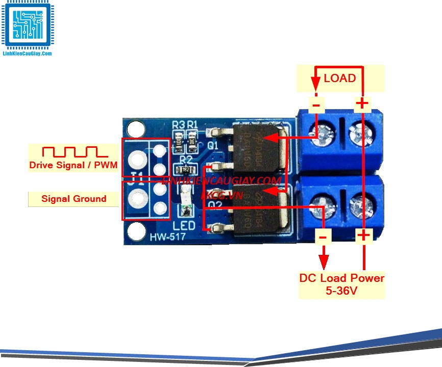 Module điều khiển PWM Mosfet 15A