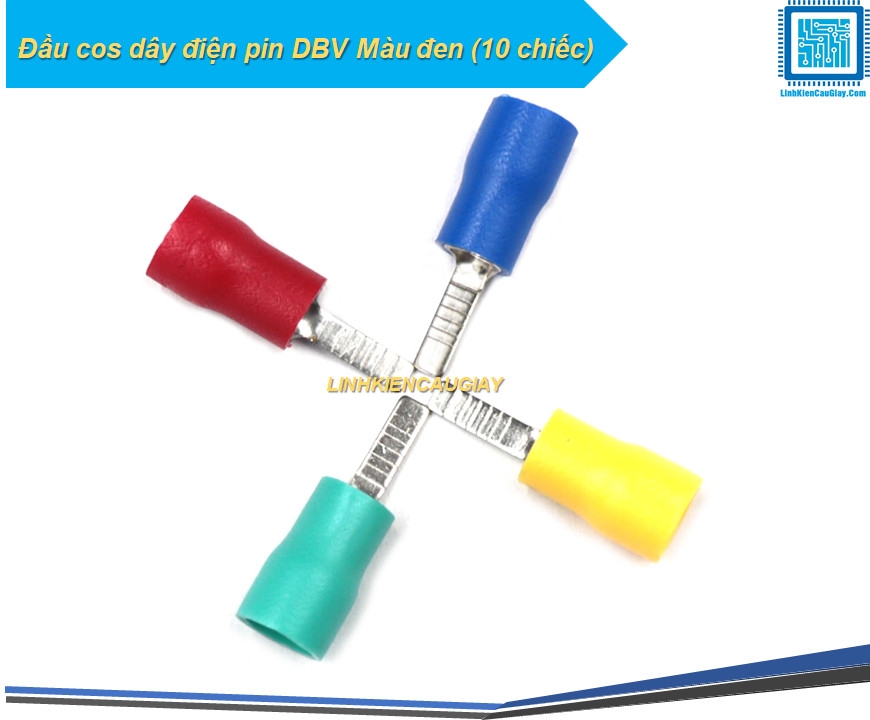 Đầu cos dây điện pin DBV Màu đen (10 chiếc)