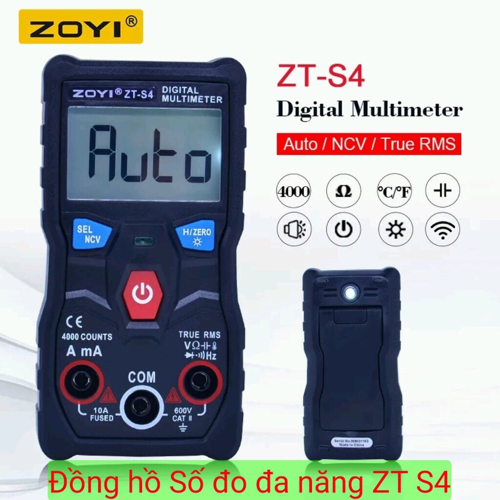 ĐỒNG HỒ VẠN NĂNG TỰ ĐỘNG ZOYI ZT-S4 CHÍNH HÃNG BH 06 THÁNG