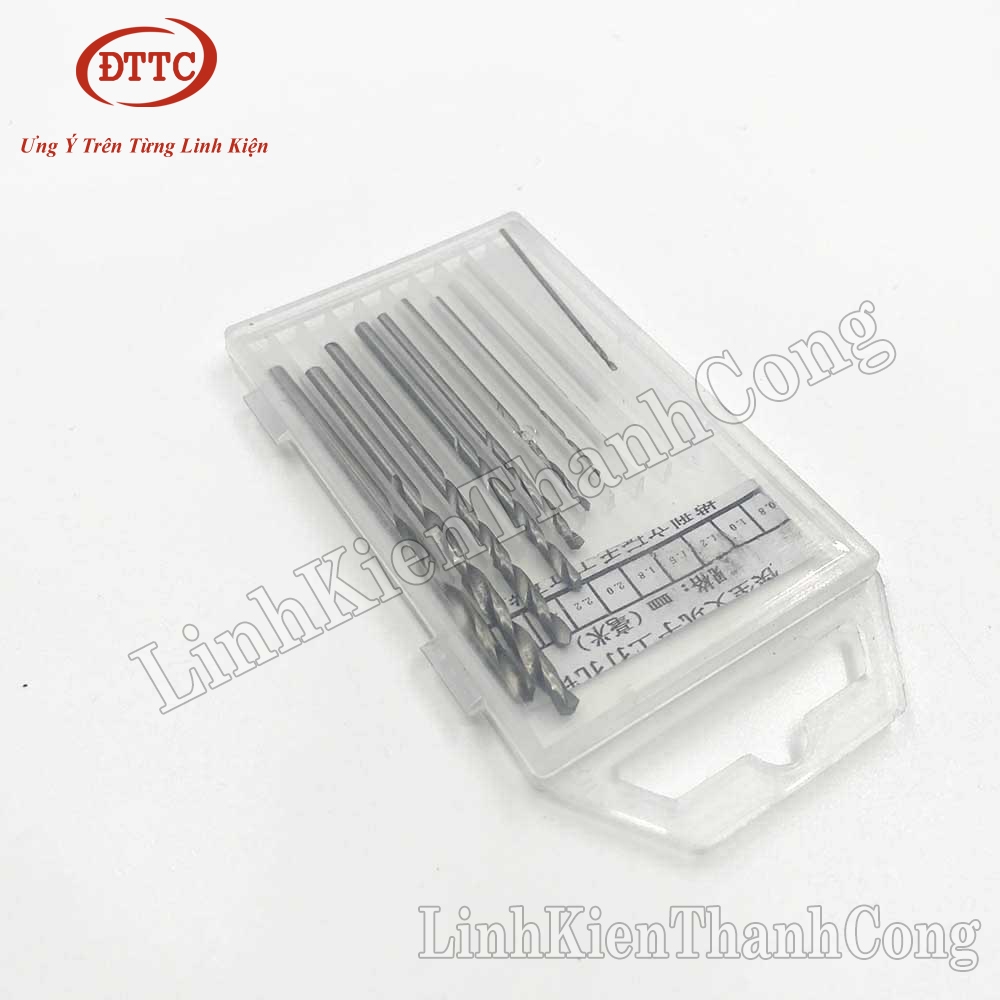 Bộ 10 Mũi Khoan Mini Nhiều Cỡ Từ 0.8-3mm