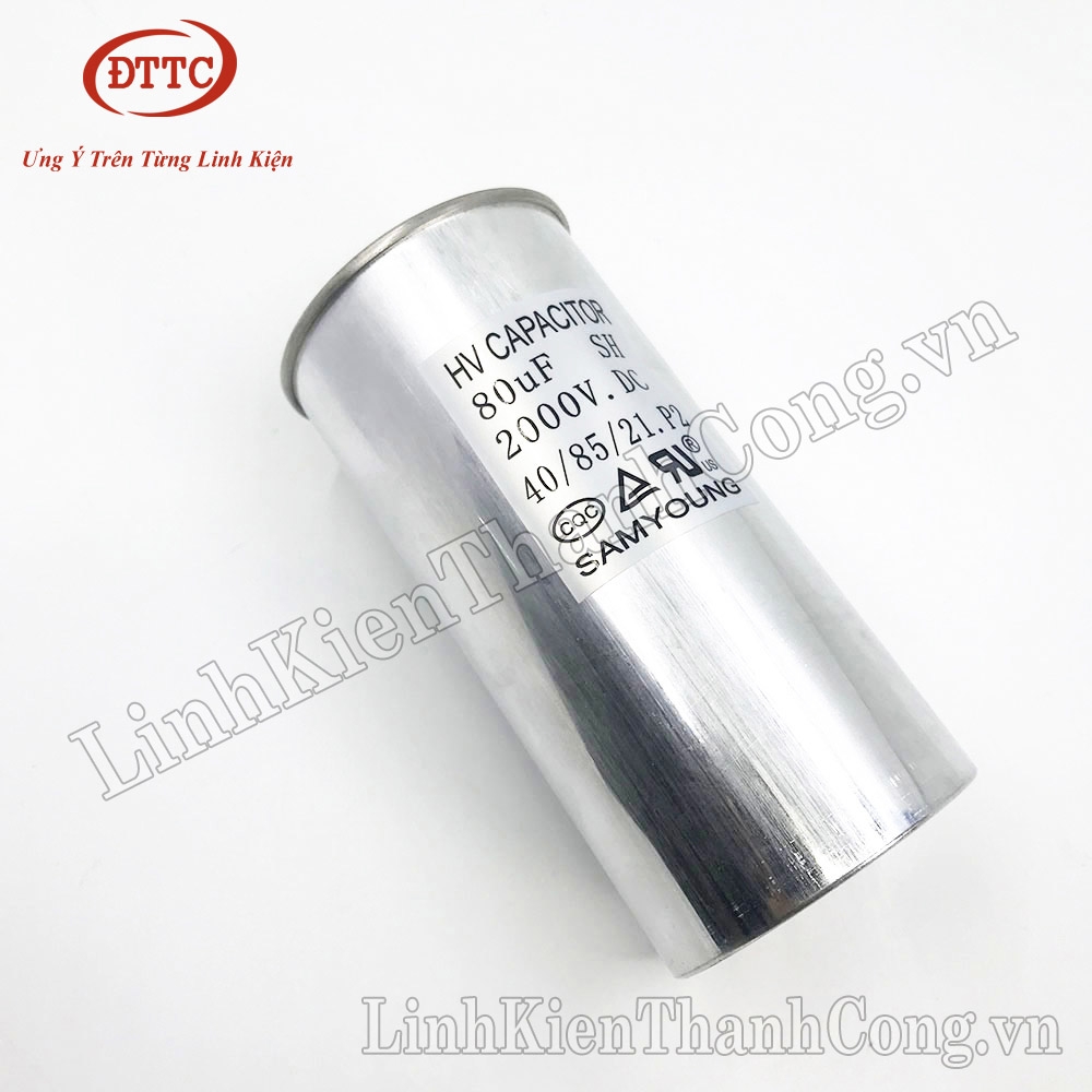 Tụ Dầu 80uF 2000V SAMYOUNG (60mmx130mm)