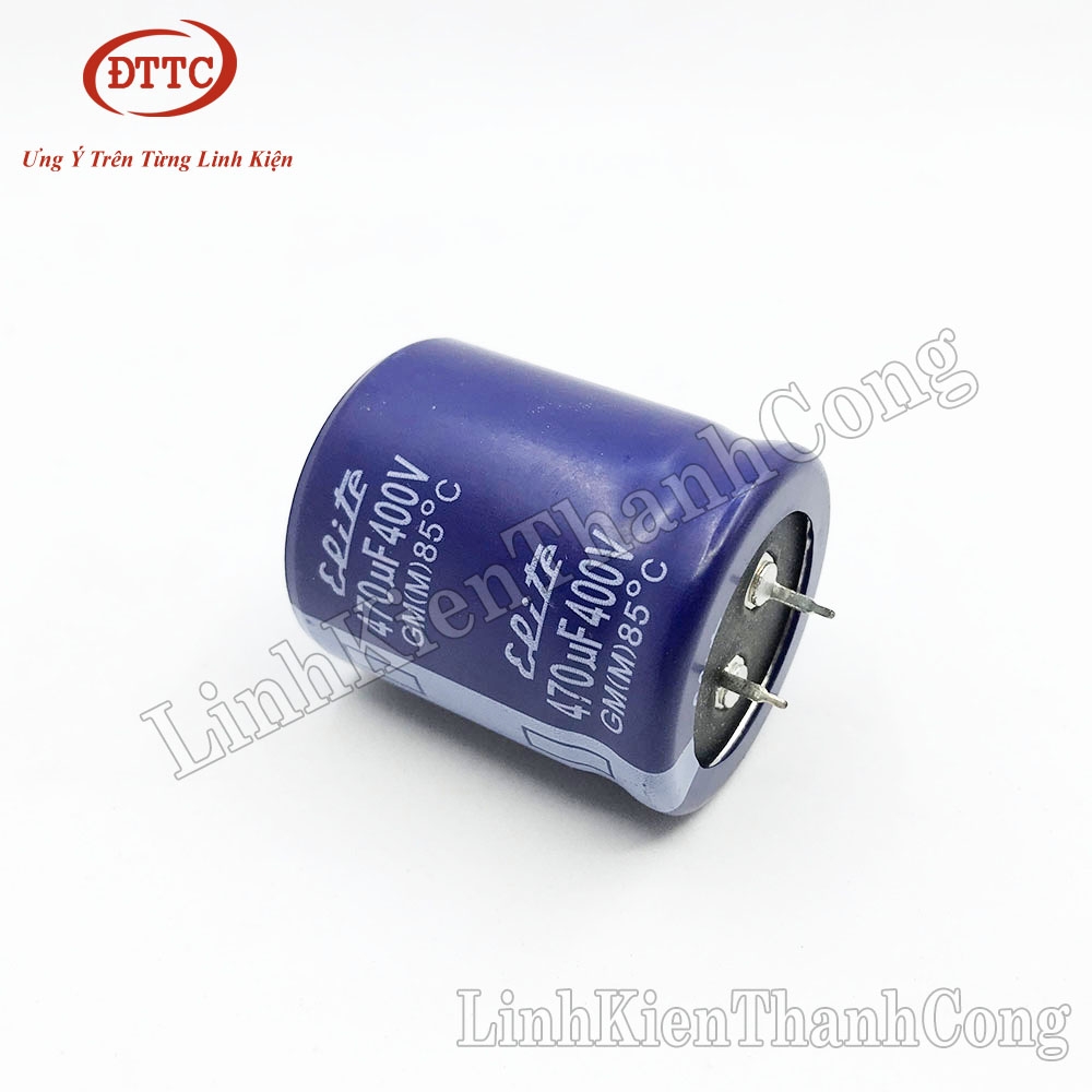 Tụ 470uF 400V Chân Cứng (35x40mm) ELITE