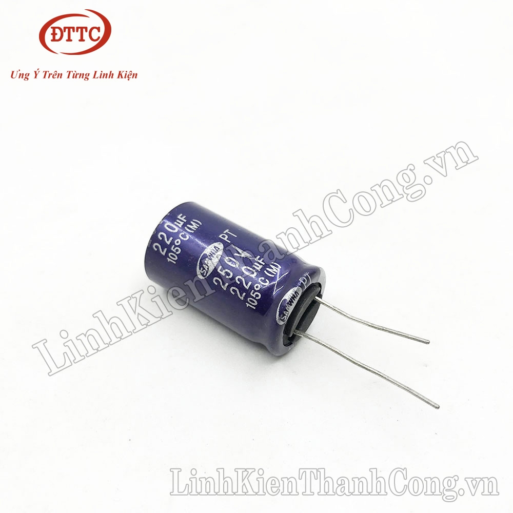 Tụ SAMWHA 220uF 250V (18x30mm)