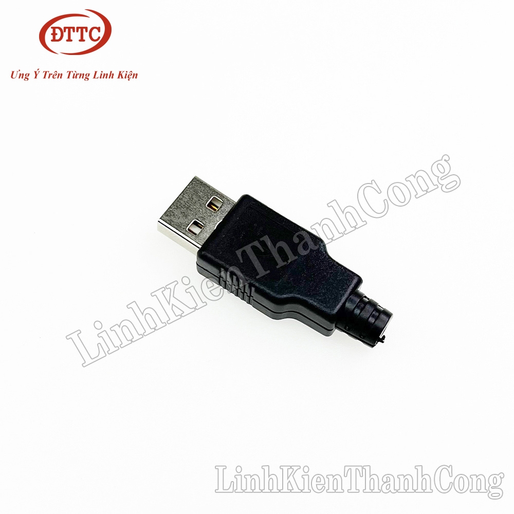 Đầu Jack USB A Đực + Vỏ Nhựa Bọc