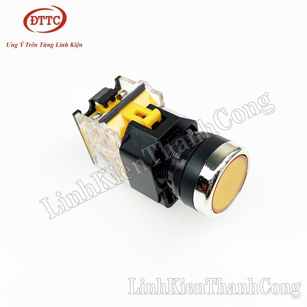 Công Tắc Nhấn Nhả LA38-11 Phi 22mm Màu Vàng