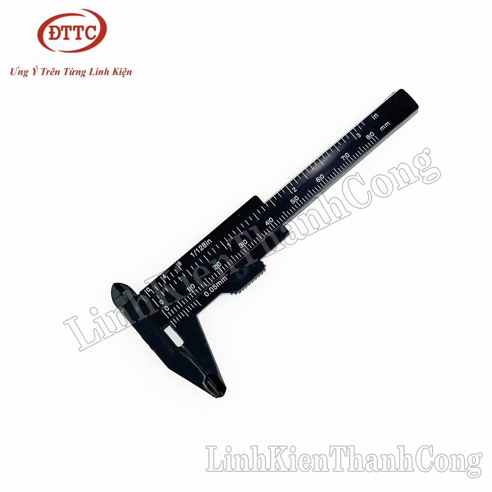 Thước Kẹp Cơ 80mm Bằng Nhựa Cao Cấp Màu Đen