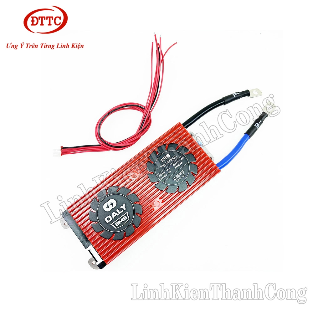 Mạch Bảo Vệ BMS 24V 7S 100A Cho Pin Lithium 3.7V Chính Hãng DALY (Sạc Xả Chung)