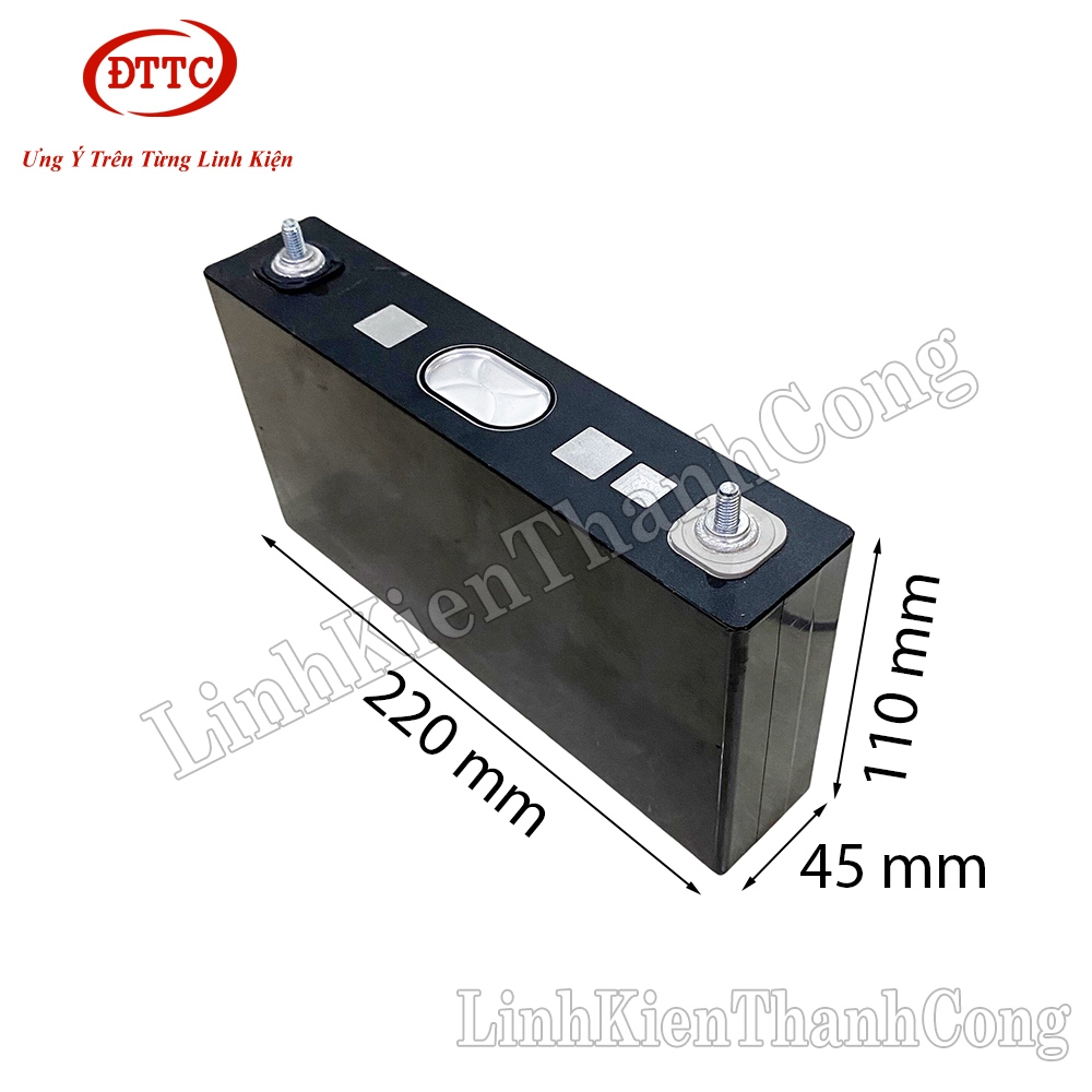 Pin Lithium NCM 3.7V 175Ah 220x45x125mm (Dài x Rộng x Cao)