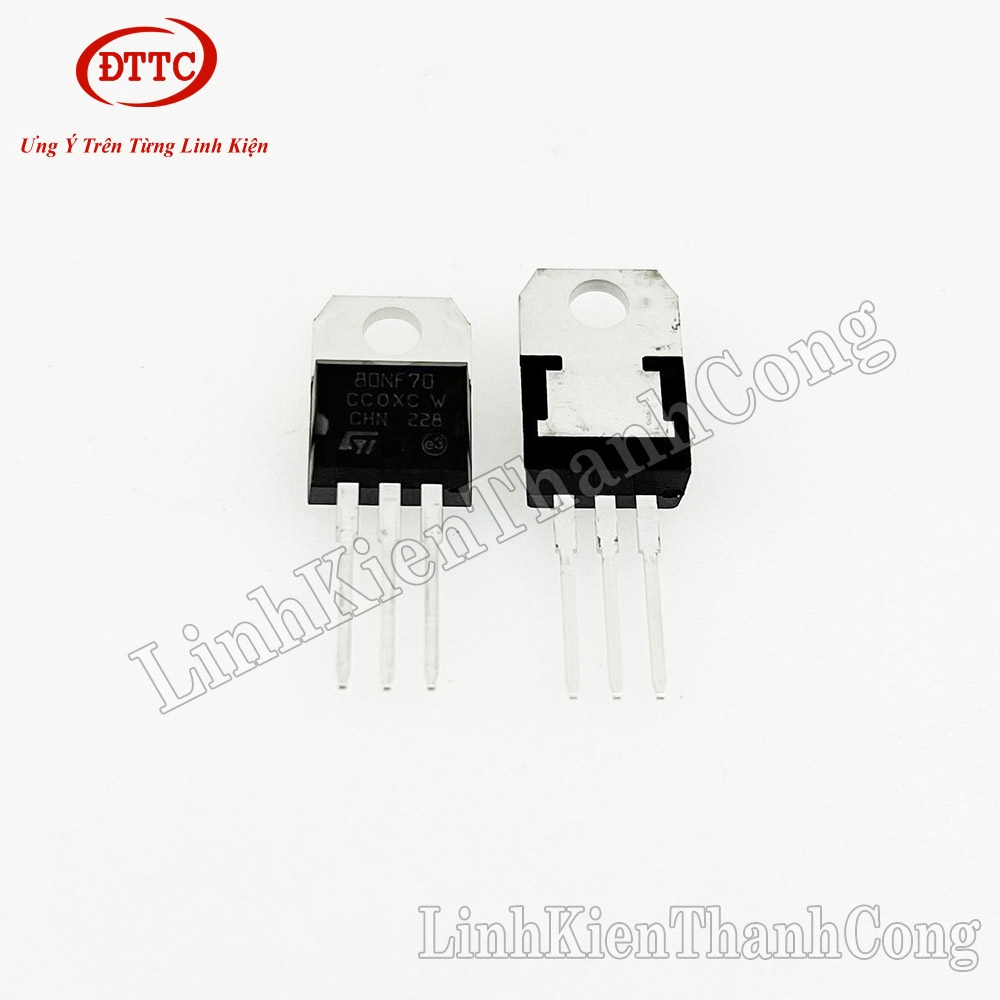 MOSFET 80NF70 N-CH 80A 70V TO220 (Chính Hãng)