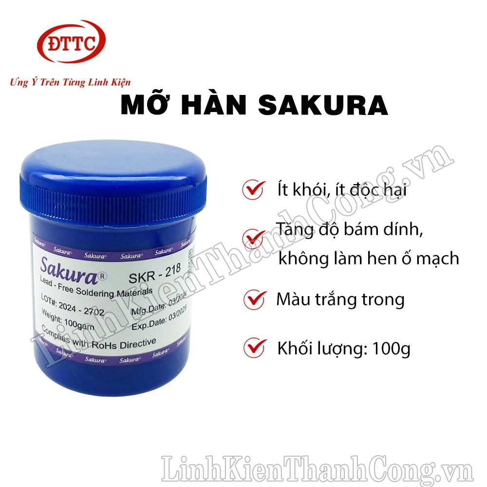 Mỡ Hàn SAKURA SKR-218 100g Chất Lượng Cao