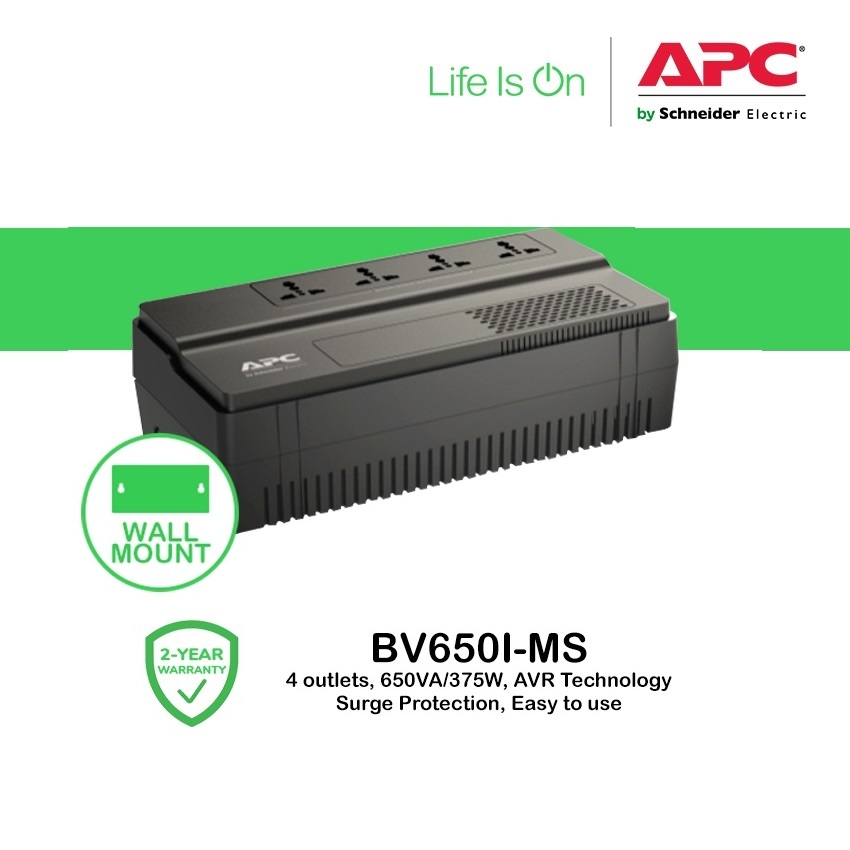 Bộ lưu điện UPS APC BV650I-MS 375W 650VA