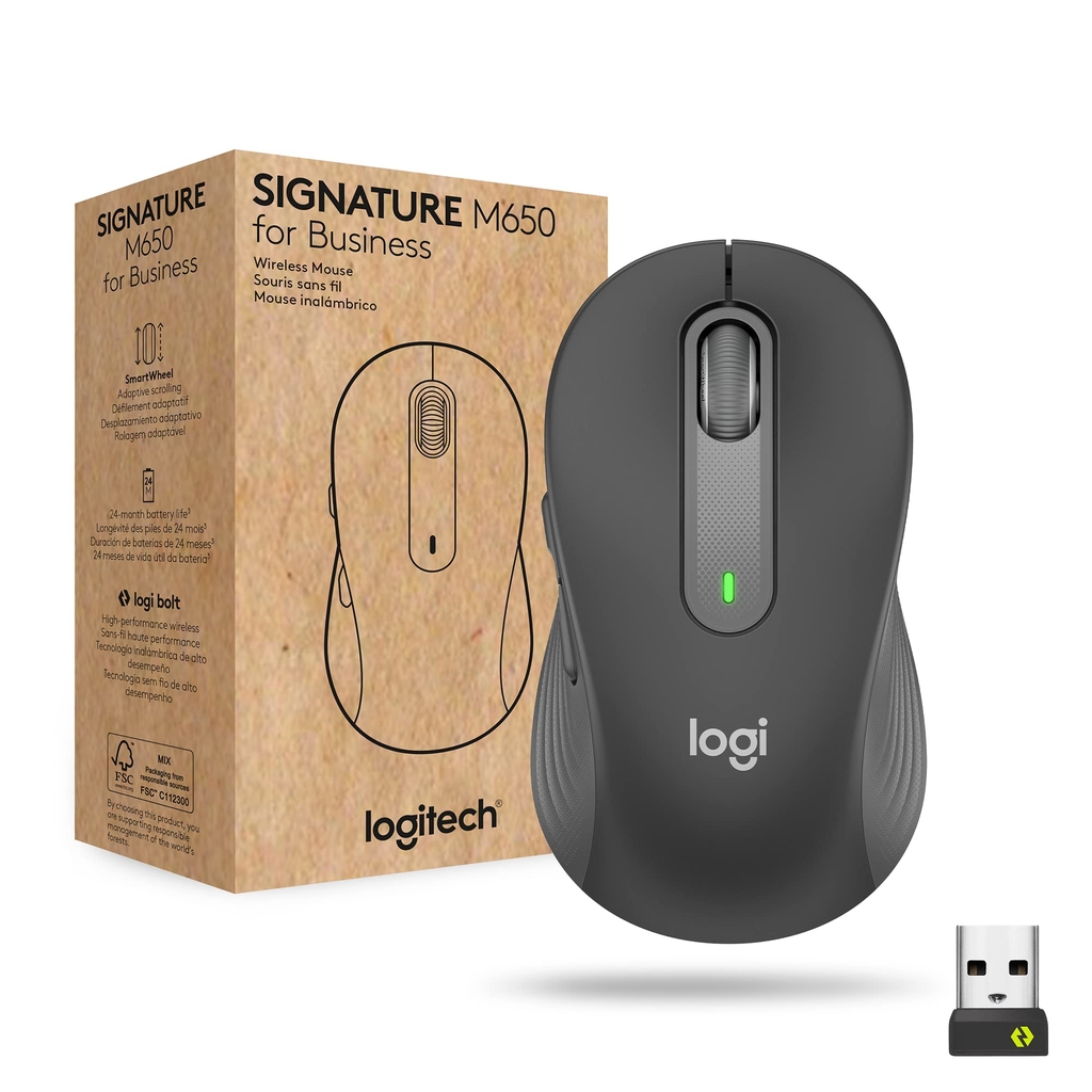 Chuột Logitech M650 Business Không dây Wireless/Bluetooth SilentTouch