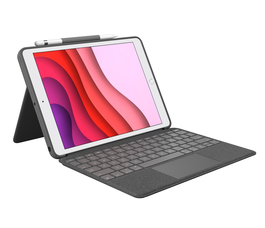 Bao da bàn phím Logitech Combo Touch for iPad gen 7, 8, 9 có Trackpad