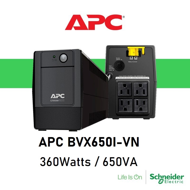 Bộ lưu điện UPS APC BVX650I-VN 360 Watts / 650VA