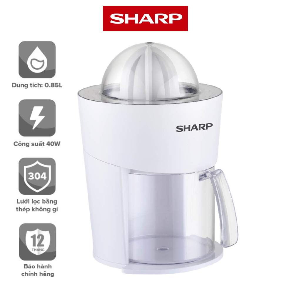 Máy Vắt Cam Sharp EJ-J408-WH 40W Lưới lọc thép