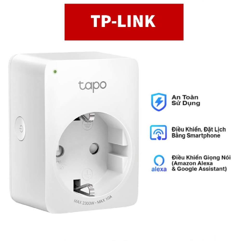 Ổ cắm điện thông minh TP-Link Tapo P100 kết nối wifi - Bảo hành 2 năm chính hãng FPT