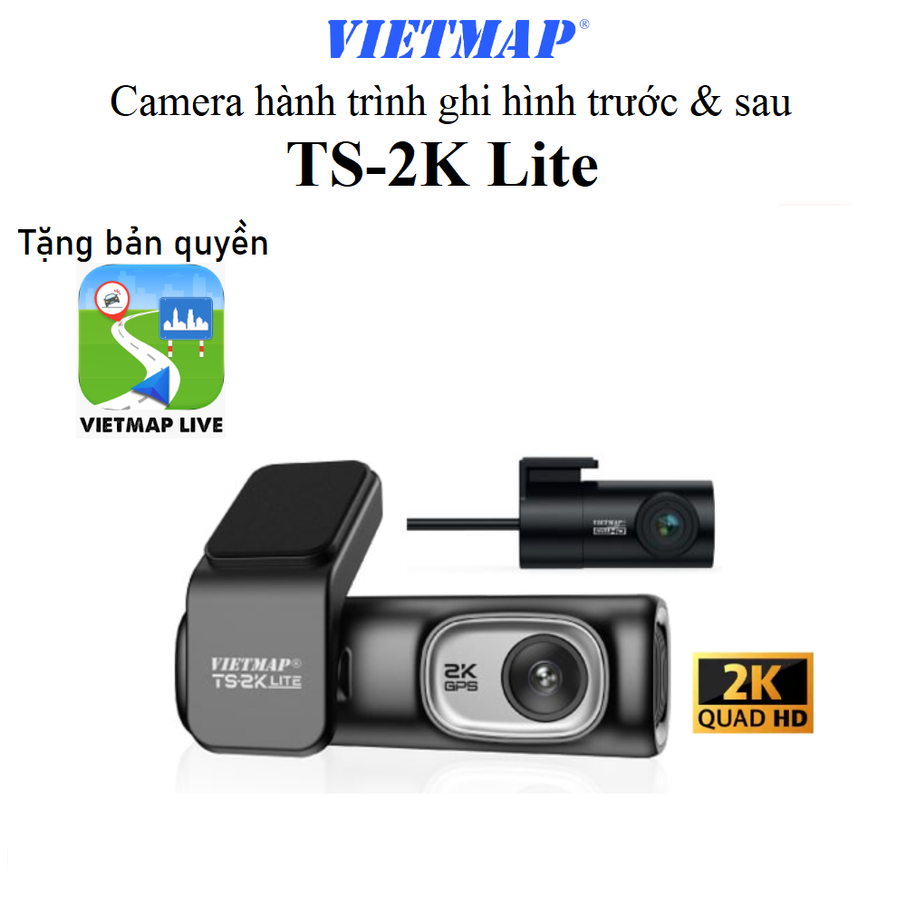 Camera hành trình Ô tô Vietmap TS-2K Lite 2K, Wifi, GPS