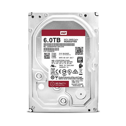 Ổ CỨNG LẮP TRONG WESTERN DIGITAL CAVIAR 6TB 3.5' SATA 3, MÀU ĐỎ (RED PEO) (WD6003FFBX)