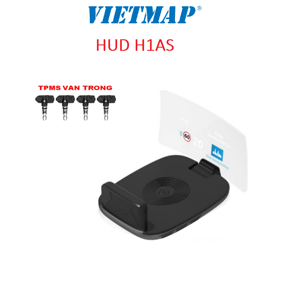 Màn hình hiển thị thông tin Ô tô Vietmap HUD H1ASi (TPMS gắn trong) Dẫn đường