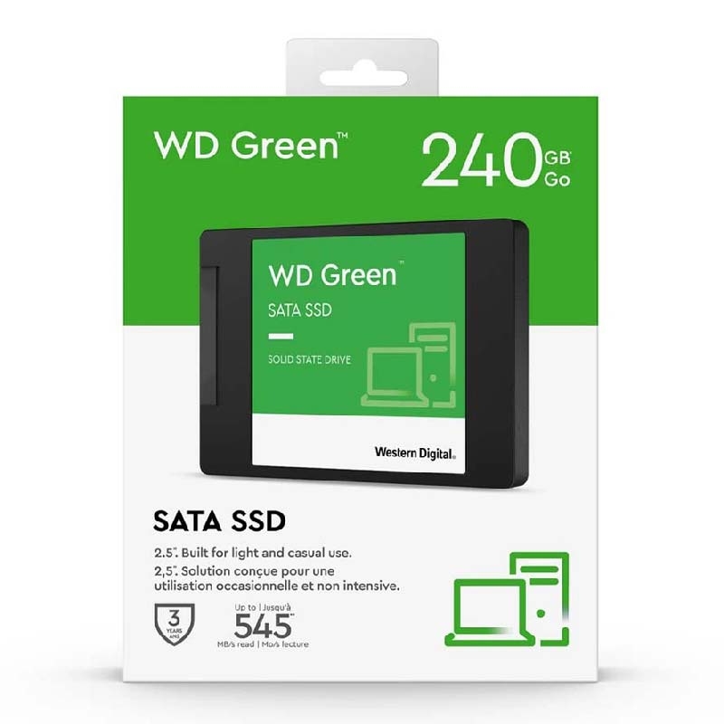 Ổ cứng SSD WD Western 240GB Sata III Read up to 545MB/s - Write up to 465MB/s - Up to 37K/68K IOPS