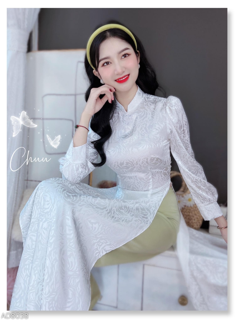 Áo Dài Cổ 2P Tay Loli AD8038