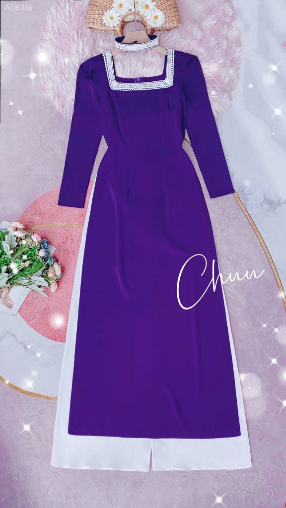 Áo Dài Ren Cổ Chooker AD8066 (áo lẻ)
