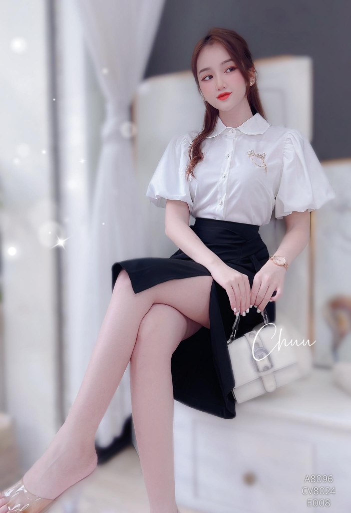 Áo Kate Tay Bí Phồng A8096