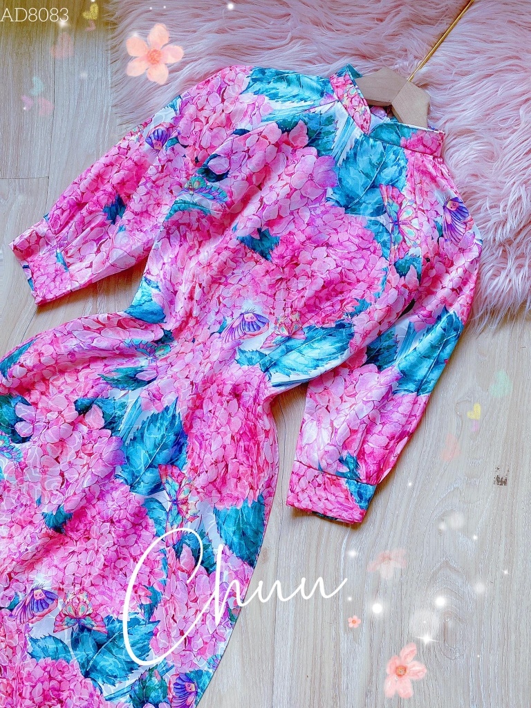 Áo Dài Truyền Thống Tay Bảng AD8087 (áo lẻ)