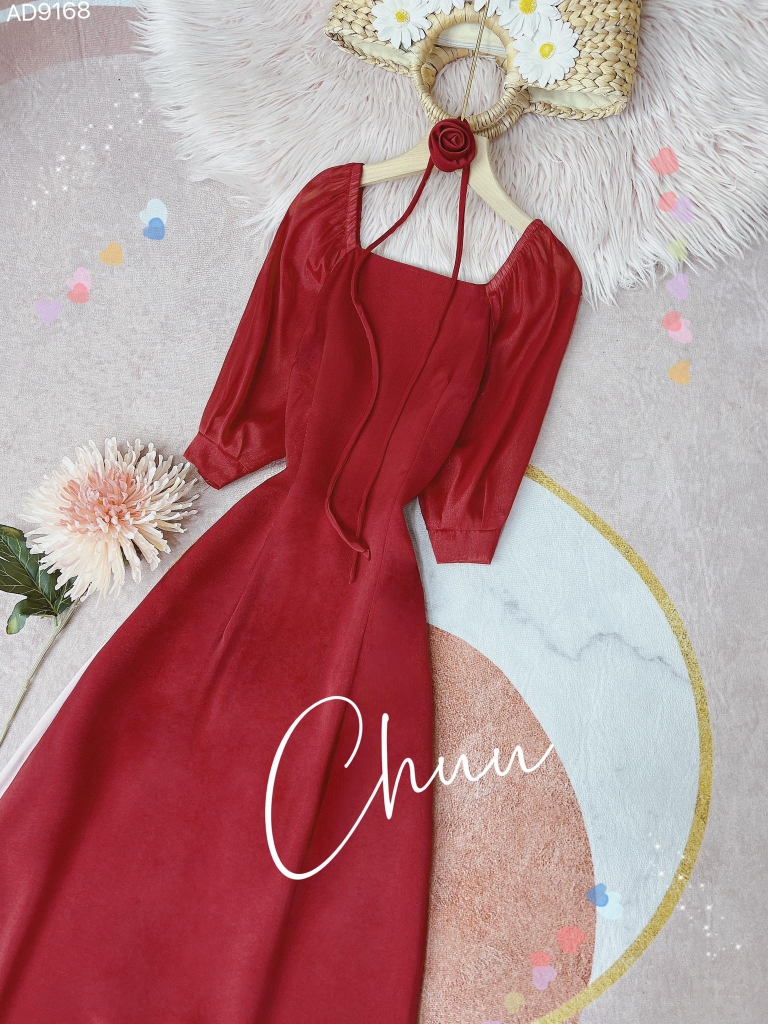 Áo Dài Trễ Vai Chocker AD9168 (áo lẻ)