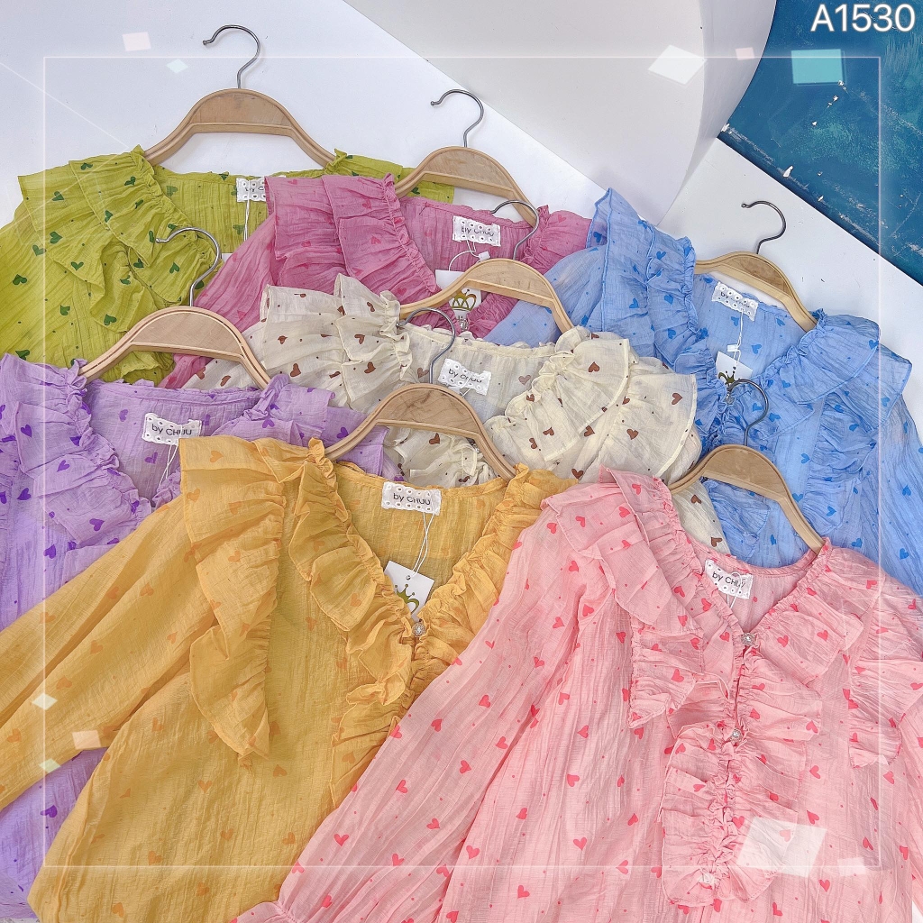 Áo Cổ Bèo Đôi A1530