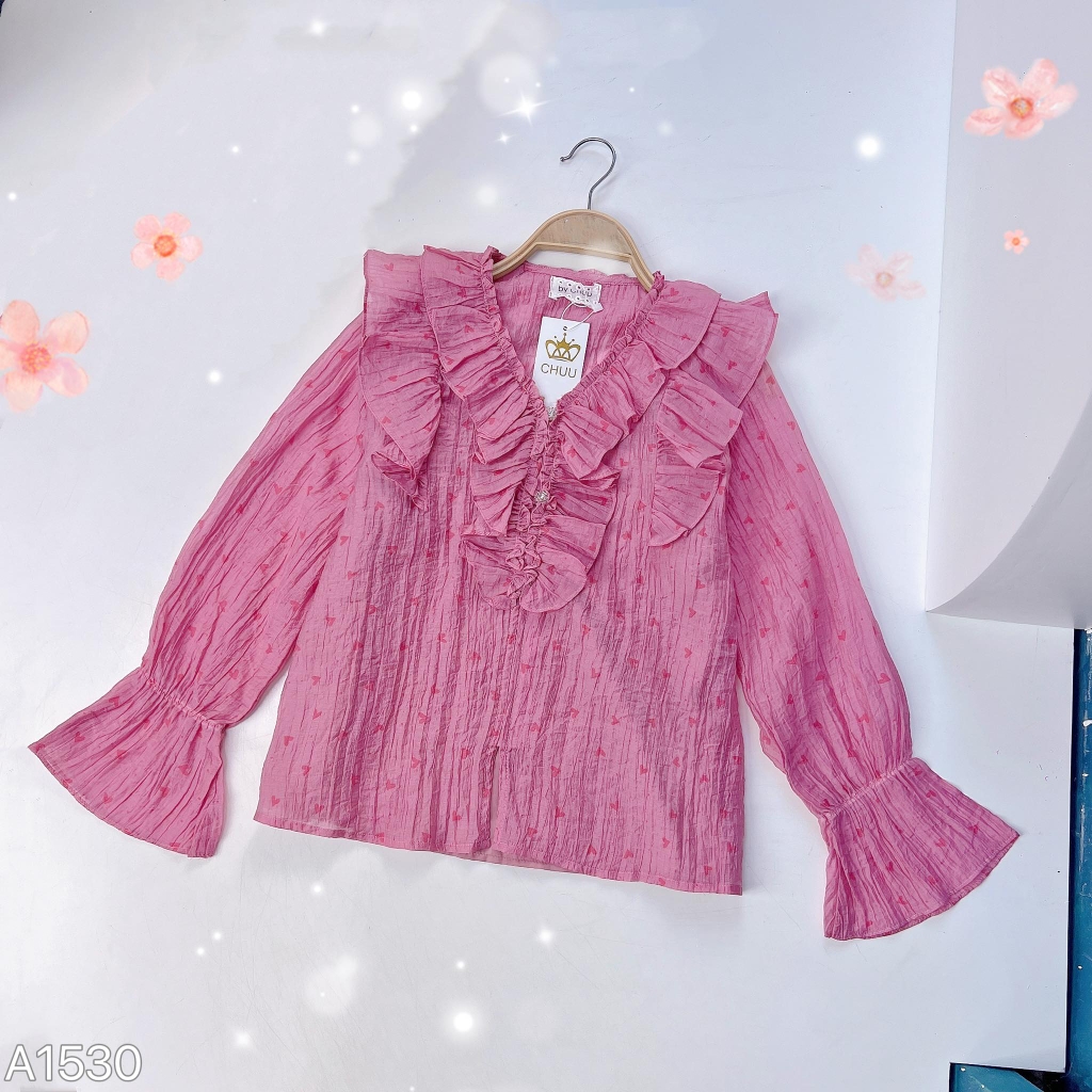 Áo Cổ Bèo Đôi A1530