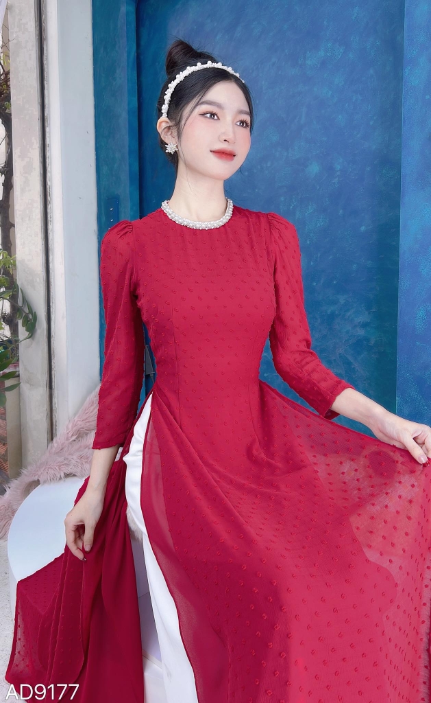 Áo Dài 4T Bông Tuyết Ngọc AD9177 (áo lẻ)