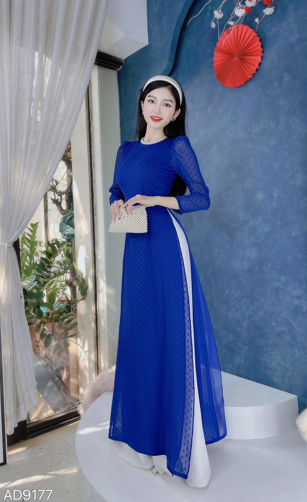 Áo Dài 4T Bông Tuyết Ngọc AD9177 (áo lẻ)