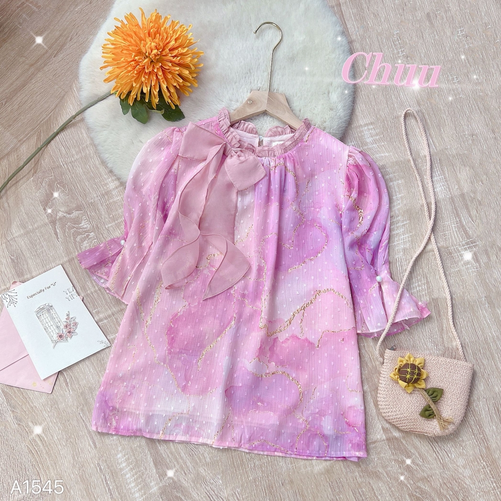 Áo Tơ Nơ Lệch A1545