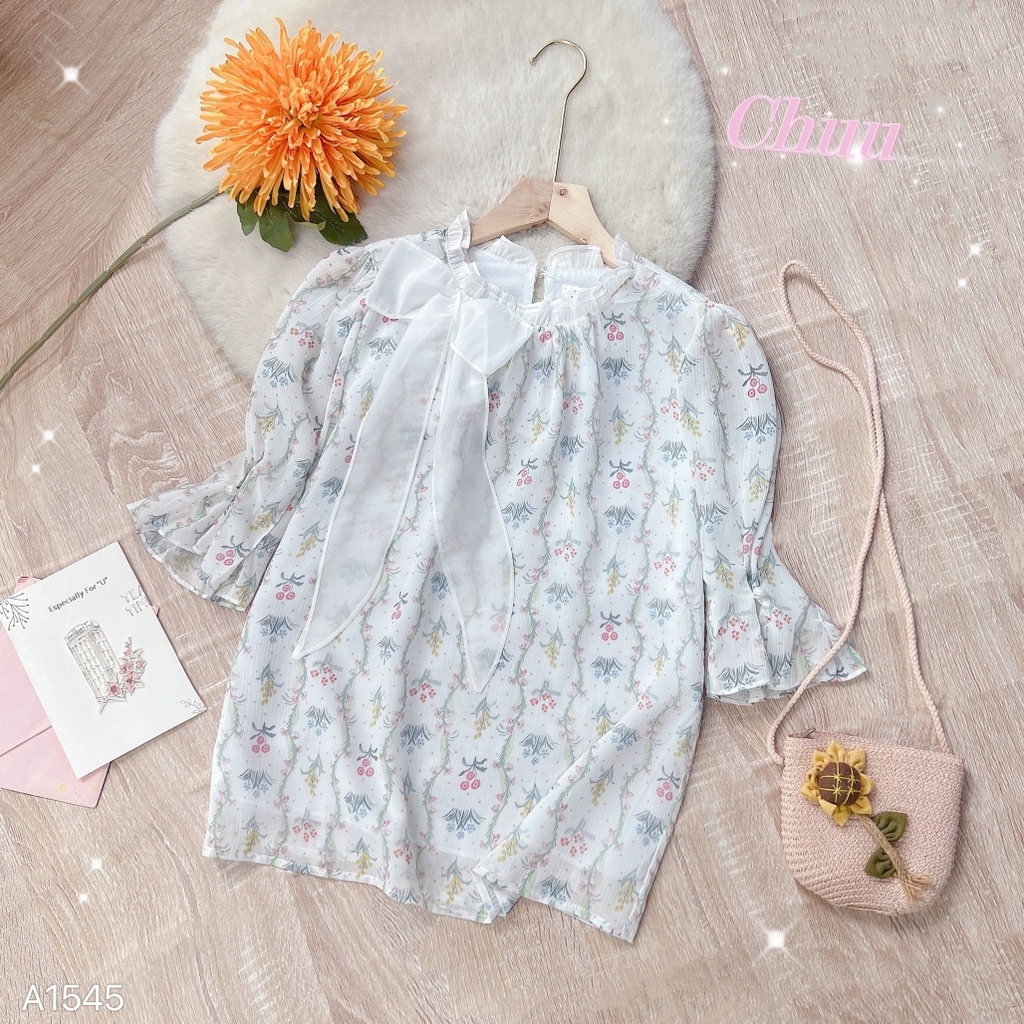 Áo Tơ Nơ Lệch A1545