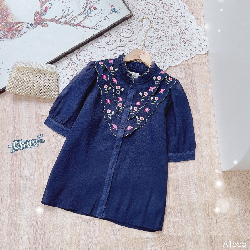 Áo Tơ Hoa Mẫu Đơn A1555